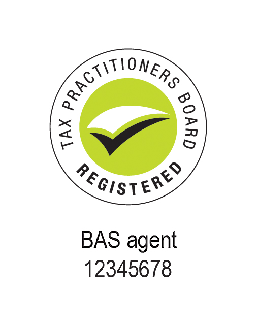 A sample image of a registered BAS agent symbol, reading BAS agent and 12345678 below the symbol