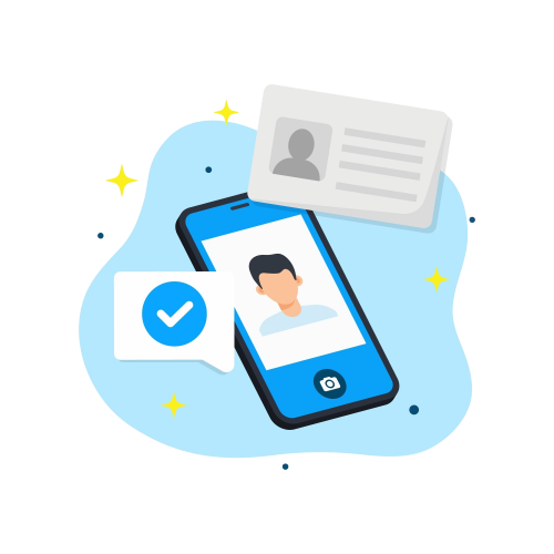 Representation of Digital ID with a mobile phone and an ID card